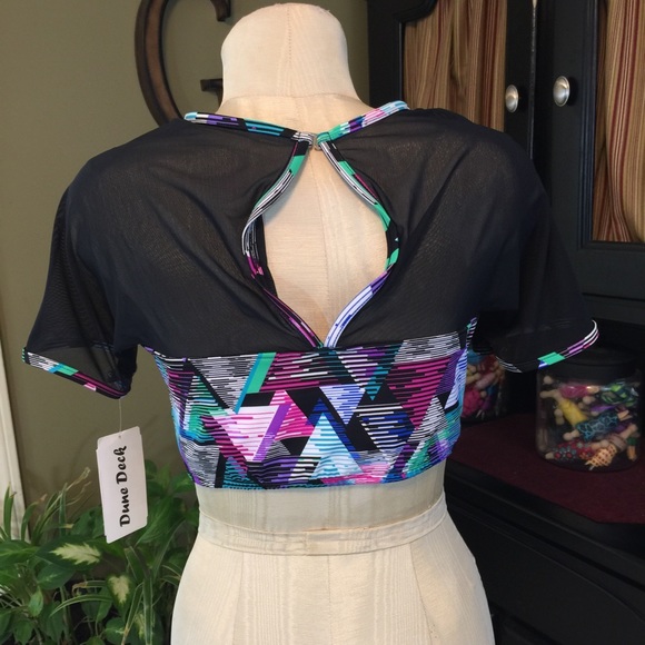 NWT Dune Deck Tankini Top ONLY Sz: 12 
Mesh Sleeve - Picture 4 of 6